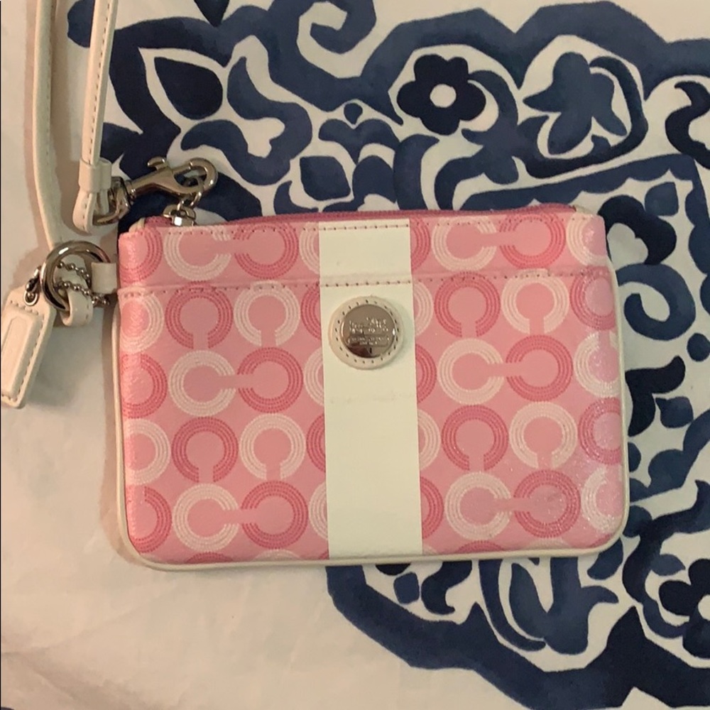 Pink Coach Wristlet